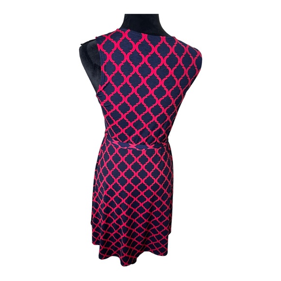 41 Hawthorne Faux Wrap Sleeveless Tie Waist Dress Size Medium - Picture 3 of 6